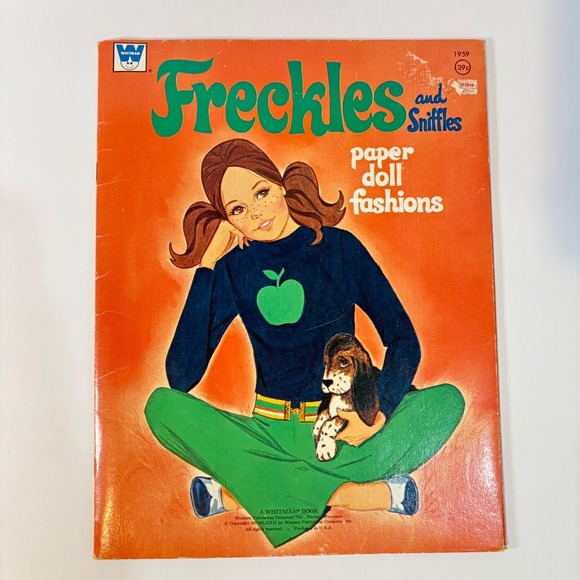 Whitman Other - Vintage 1972 Freckles and Sniffles Paper Doll Fashions Book Whitman 1959 Retro